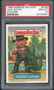 Garbage Pail Kids 15th Series #616a Alec Gator PSA 10 GEM MINT Os15 RARE Die-Cut - Picture 1 of 2