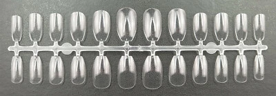 Special Fullcover KURZE BALLERINA Tips,Press on Tips,  (1 VE=24 Tips) transparet - Bild 1 von 3