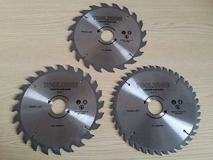 184mm 190mm TCT Circular Saw Blade 3 Pack 20T 24T 40T Coarse Medium Fine Finish - Picture 1 of 15