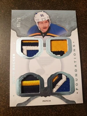 2014-15 The Cup - David Backes - Foundations Patches 09/10 - Image 1 of 2