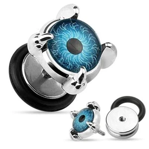 1 Auge! Ohr Fake Plug Tunnel Ohrstecker Ohrring Eyeball Augen Piercing Edelstahl - Bild 1 von 1