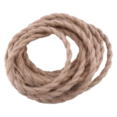 5M 2x0.75 Vintage Retro Twisted Braided Woven Electric Wire Rope Cable ho - Image 1 of 3