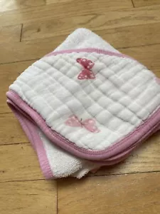 Aden Anais Hooded Baby Towel Pink Butterfly - Picture 1 of 6