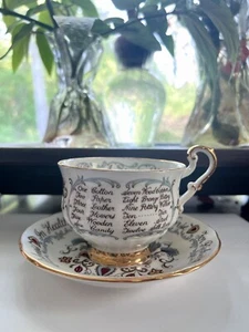 Paragon By Appointment to the Queen - Happy Anniversary Teacup/Saucer Set - Picture 1 of 4
