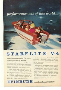 Evinrude Starflite V-4 1958 anuncio de motor fueraborda Milwaukee, Wisconsin - Imagen 1 de 1