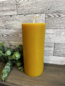 Pure Beeswax (bees wax) - 3" x 7" cylinder pillar candle - Picture 1 of 1