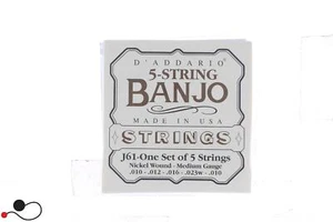 D ADDARIO SET 5 SAITEN BANJO J61 010/012/016/023W/010 SAITEN - Bild 1 von 2