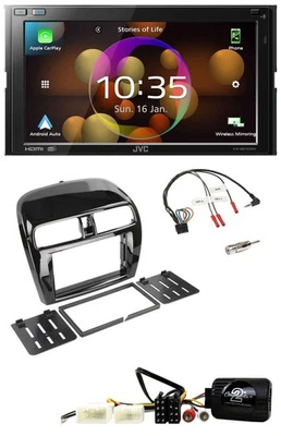 JVC DAB Lenkrad 2DIN Bluetooth USB Autoradio für Mitsubishi Mirage SpaceStar ab - Bild 1 von 4