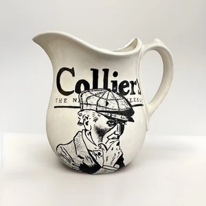 Seltener Sherlock Holmes Colliers wöchentlicher Bier-/Wasserkrug 8,5 Zoll hoch weiß - Bild 1 von 9