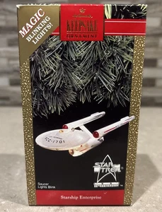 1991 Hallmark Keepsake Ornament Star Trek "Starship Enterprise" 25th Anniversary - Picture 1 of 8
