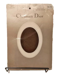 Medias Christian Dior Nylon Pantimedias Talla 1 M Francés Taupe - Imagen 1 de 5