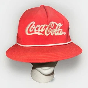 Cappello Berretto Coca-Cola Vintage SnapBack Rosso Cordato Regolabile Ricamato USA - Foto 1 di 9