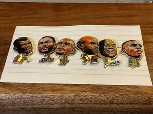 1995-96 NBA Pinheads David Robinson, Shaq, Hardaway, Akeem, Barkley, Hill (6) - Picture 1 of 5