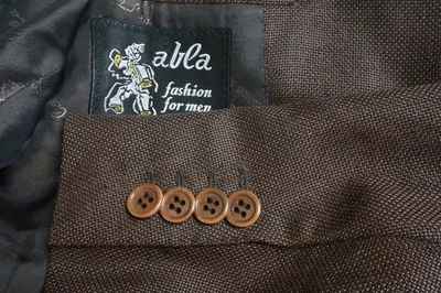Abla x Attolini 94% Cashmere Brown Woven Sport Coat Jacket Sz 44 BRAND NEW - Image 1 of 4