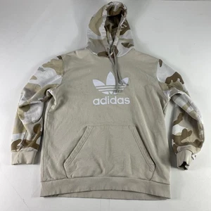 Adidas Sudadera con Capucha Para Hombre Grande Beige Camuflaje Logo Trifolio Pullover Sudadera Ropa de Calle - Imagen 1 de 11