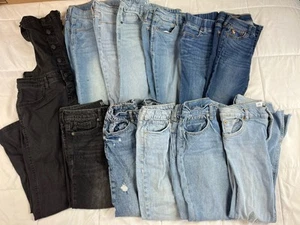 Girls Full Length Jeans Denim Lot Skinny Straight Boyfriend Relaxed Size 12 - Picture 1 of 9