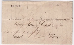 Neusohl,Banská Bystrica,kompletter Faltbrief nach Wien,1837 (92) - Picture 1 of 3