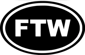 FTW Vinyl Sticker Decal JDM Japan Drift Race Euro - Choose Size And Color - Picture 1 of 2