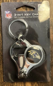 Baltimore Ravens 3-in-1 Nail clipper Bottle Opener Keychain - Picture 1 of 1