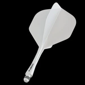 Winmau Fusion White intermediate N02 integrated dart flights and stems - Picture 1 of 5