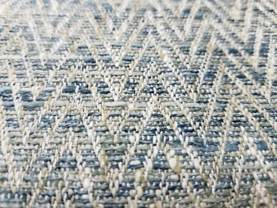  Fabricut Savoir Faire Nile chevron textured fabric remnant 4 yards X 54" w - Image 1 of 4