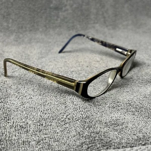 Jill Stuart Eyeglass Frames Full Rim Black Blue Floral Engraved. G11 - Picture 1 of 8
