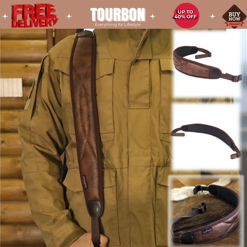 Tourbon Rifle Sling Gun Strap Nonslip 2point Quick Release Soft Tactical Hunting