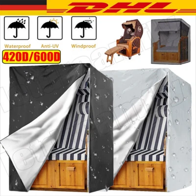 Strandkorb Schutzhülle Winterfest 600D Strandkorbhülle Abdeckhaube Abdeckung DHL - Bild 1 von 4