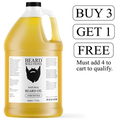 Unscented Beard Oil Gallon 7.5 lbs. Bulk Wholesale Natural Men Hair Growth Serum - Image 1 of 4