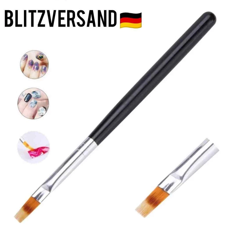 Ombre Pinsel schwarz für Babyboomer Nail Art Farbverlauf Kammpinsel Gel Acryl