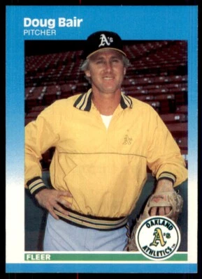 1987 Fleer Doug Bair A Oakland Athletics #386 - Image 1 of 2