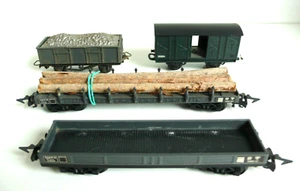 TRAINS JOUEF HO LOT DE 4 WAGONS MARCHANDISES TRÈS BON ÉTAT ANNÉES 60/70 - Bild 1 von 4