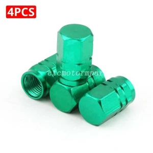 4PCS Green Motorcycle Hexagon Tire/Wheel Air Stem Valve Caps for Harley-Davidson - Picture 1 of 3