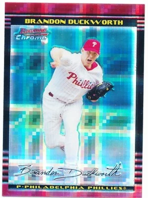 BRANDON DUCKWORTH 2002 BOWMAN CHROME XFRACTOR #7 SP PHILLIES #234/250 MINT - Image 1 of 2