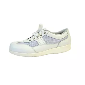 Women's SAS FT Mesh Walking Shoe Size 8 White Leather Lace Up Comfort Sneaker - Picture 1 of 9