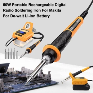 Tragbar Kabelloser Lötkolben Station für De-walt 20V Max/Makita 18V Li-Ion Akku - Picture 1 of 14