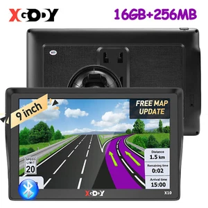 XGODY 9'' Portable GPS SAT NAV Navigation 16G Bluetooth TouchScreen AV-IN AU Map - Picture 1 of 16