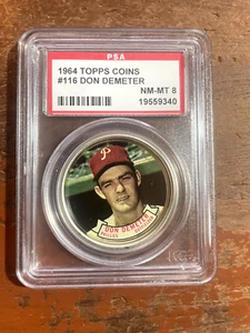 1964 Topps Baseball Coins #116 Don Demeter PSA 8 - Picture 1 of 2
