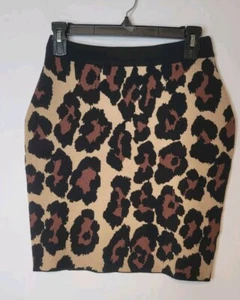 NWT Romeo & Juliet Couture Brown Leopard Print Skirt Medium M - Picture 1 of 5