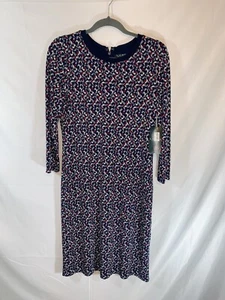 LAUREN RALPH LAUREN Damen Kleid Mittellang Mehrfarbig NEU Neu mit Etikett Größe M - Bild 1 von 9