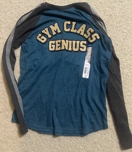NWT Arizona Jean Co Boys Size Large 14/16 Gym Class Genius Long Sleeve Shirt - Picture 1 of 4