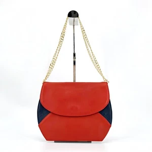 Authentic Vintage VALENTINO GARAVANI Clutch CrossBody Bag Leather Black Red #391 - Picture 1 of 21