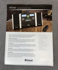 MCINTOSH MXA60 INTEGRATED AUDIO SYSTEM ORIGINAL ADVERTISEMENT & INFO PAGE J0717 - Picture 1 of 2