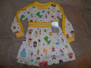 DISNEY WORLD OF PIXAR DRESS & DIAPER COVER 2T NWT NEW DISNEY STORE YELLOW - Picture 1 of 6