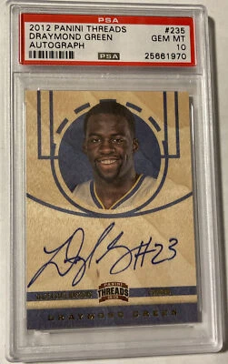2012 panini threads draymond green auto PSA 10 - Image 1 of 2