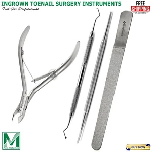 CUTICLE NIPPER PUSHER INGROWN TOENAIL LIFTER PEDICURE NAIL CARE TOOLS 4 PC SET - Picture 1 of 5