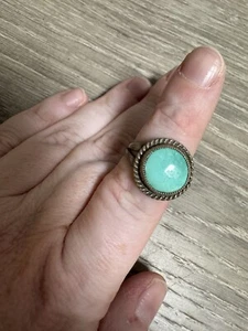 Vintage Türkis Stein Ring Gr. 6,75 Southwest Native Bin 39 - Bild 1 von 2