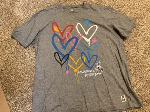 Psycho Bunny Vintage Gold Crown Paint Splash Robert Godley Shirt Med - Picture 1 of 4