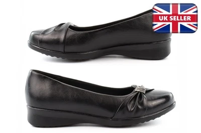 Scarpe scuola ragazza slip on scarpe donna scarpe comode scarpe ufficio nere - Immagine 1 di 4