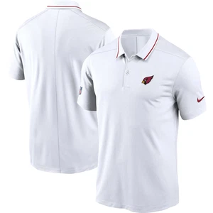 NIKE $85 Arizona Cardinals NFL Football Polo Shirt White embroidered logos sz M - Picture 1 of 2